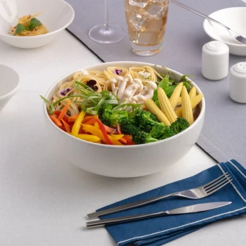 Ariane Prime 56.13 oz. Warm White Porcelain Bowl - 2/Case