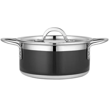Bon Chef Country French X 2.28 Qt. Black Stainless Steel Pot - 71300-CF2-B