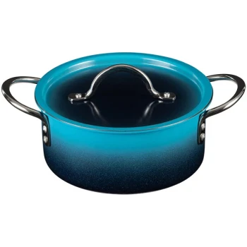 Bon Chef Country French X 73 oz. Ombre Caribbean Blue Sauce Pot with Cover 73300-OM-C