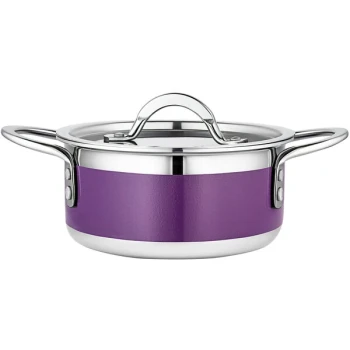 Bon Chef Country French X 1.7 Qt. Purple Stainless Steel Pot - 71299-CF2-P