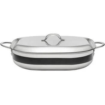 Bon Chef Country French X 7 Qt. Black Stainless Steel French Oven - 71004-CF-B