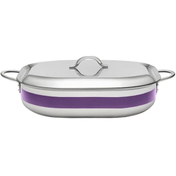 Bon Chef Country French X 7 Qt. Purple Stainless Steel French Oven - 71004-CF2-P