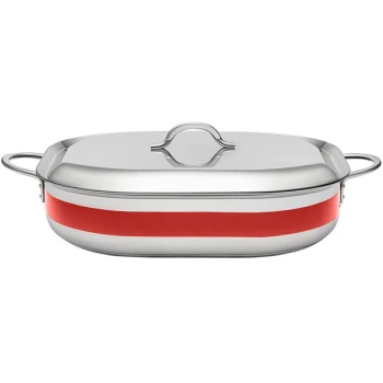Bon Chef Country French X 7 Qt. Red Stainless Steel French Oven - 71004-CF2-R