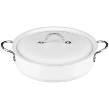 Bon Chef Country French X 6 Qt. Ombre White Brazier Pot with Cover 73030-OM-W