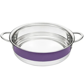 Bon Chef Country French X 11 3/16" Purple Stainless Steel Bottomless Pot - 72001-BL-P