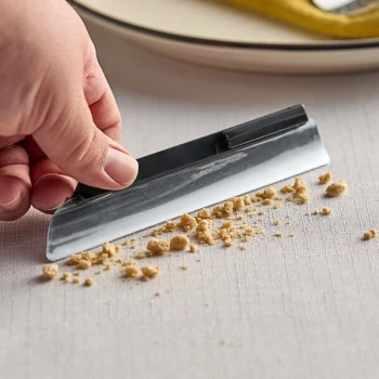 Franmara 5 1/2" Black Aluminum Waiter's Crumb Scraper 1100-01 BU