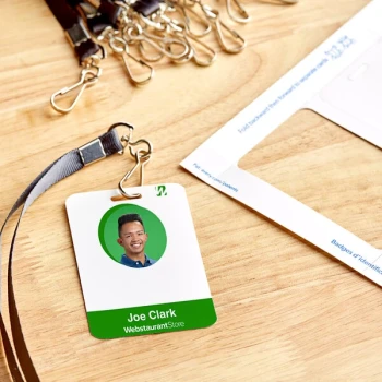 Avery® 2 1/8" x 3 3/8" Vertical Blank White Double-Sided Laser Printable ID Badge / Name Tag with Clip Hole - 80/Pack