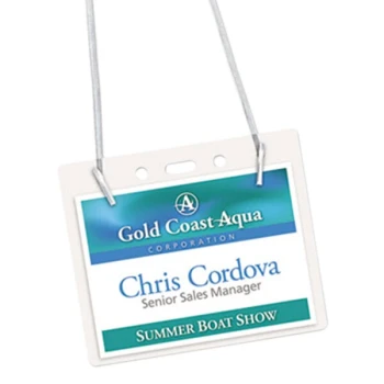 Avery® 2922 4" x 3" Clear Horizontal Hanging-Style Badge Holders - 100/Pack