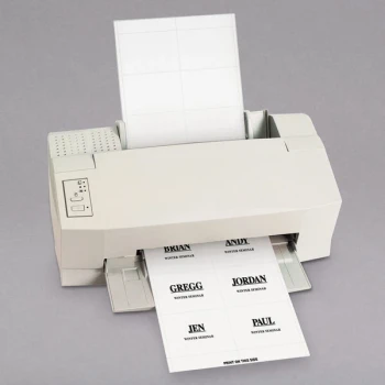C-Line Products 92443 4" x 3" White Printable Name Badge Inserts - 60/Pack