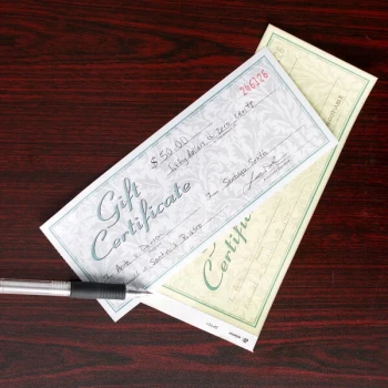 Adams GFTC1 2-Part Carbonless Gift Certificate with Envelope - 12/Case