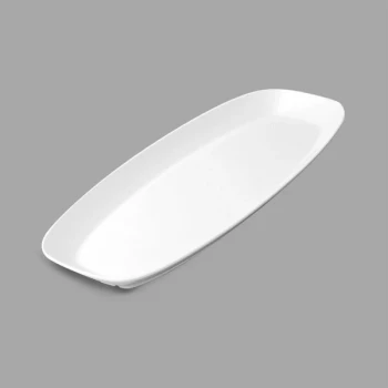 Delfin from Steelite International DFSOV2911020 28" x 11" White Oval Melamine Salmon Platter