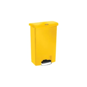 Rubbermaid® 1883575 Slim Jim Resin Yellow Front Step-On Rectangular Trash Can - 52 Qt. / 13 Gallon
