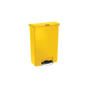 Rubbermaid® 1883579 Slim Jim Resin Yellow Front Step-On Rectangular Trash Can - 96 Qt. / 24 Gallon