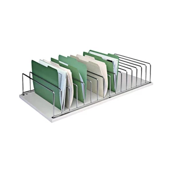 Omnimed 32 1/4" x 15" x 7" Beige Countertop 16-Section Storage Rack 264003-16