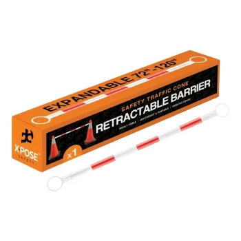 Xpose Safety 72"- 120" Orange and White Retractable Cone Bar CBO72/120-1-X