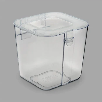 Deflecto 29101CR 4 3/8" x 4" x 4 3/8" Clear Small Stackable Caddy Organizer Container