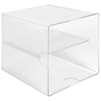 Deflecto 6" Clear Stackable 1-Shelf Organizer Cube