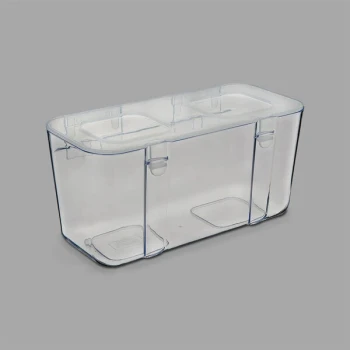 Deflecto 29201CR 8 7/8" x 4" x 4 3/8" Clear Medium Stackable Caddy Organizer Container