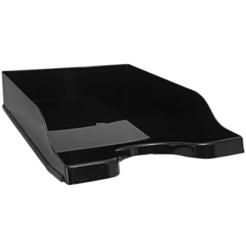 Deflecto 13 3/4" x 10 3/16" x 2 5/8" Black Antimicrobial Document Tray