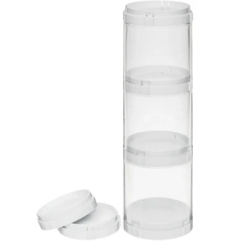 Deflecto 3" x 11 1/8" 3-Canister Interlocking Stacking Organizer