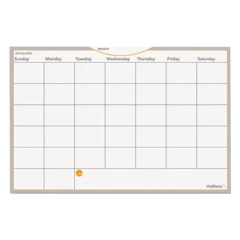 At-A-Glance AW402028 WallMates 12" x 18" Self-Adhesive Dry Erase Monthly Planning Surface