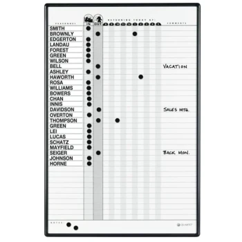 Quartet 783G 24" x 36" Magnetic Dry Erase In/Out Board with Gray Frame