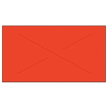 Garvey 2212-04560 2212 Series 7/8" x 1/2" Red 1225-Count One-Line Cross-Cut Pricemarker Label Roll - 9/Pack