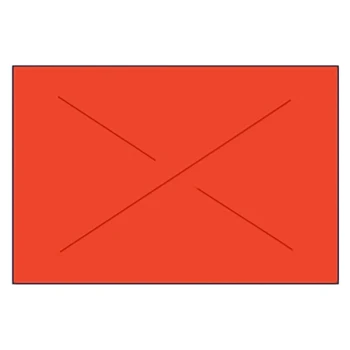Garvey 1812-03050 1812 Series 11/16" x 1/2" Red 1275-Count One-Line Cross-Cut Pricemarker Label Roll - 11/Pack