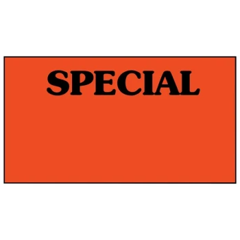 Garvey 2212-06161 2212 Series 7/8" x 1/2" Red / Black "SPECIAL" 1225-Count One-Line Pricemarker Label Roll - 9/Pack