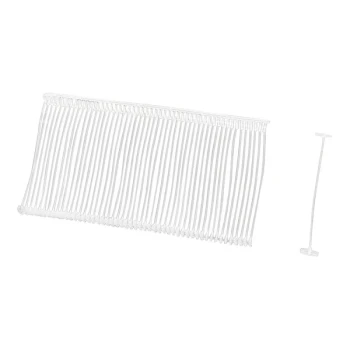 1" Clear Plastic Price Tag Fasteners for Fine Fabrics - 5,000/Case