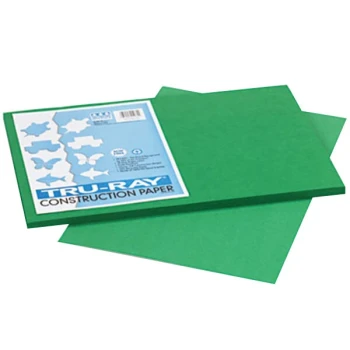 Pacon 102961 Tru-Ray 12" x 18" Holiday Green Pack of 76 lb. Construction Paper - 50 Sheets
