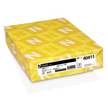 Neenah 40411 Exact 8 1/2" x 11" White Pack of 110 lb. Smooth Index Paper Cardstock - 250 Sheets