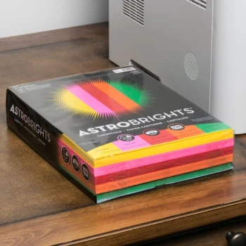 Astrobrights 21003 8 1/2" x 11" Bold Assorted Pack of 65 lb. Smooth Color Paper Cardstock - 250 Sheets