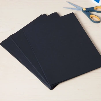 Astrobrights 2202401 8 1/2" x 11" Eclipse Black Pack of 65 lb. Smooth Color Paper Cardstock - 100 Sheets