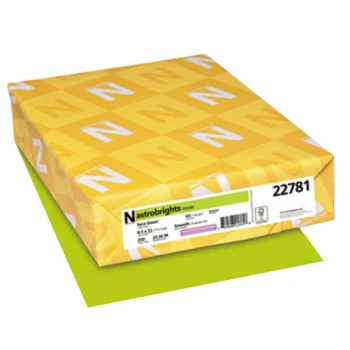 Astrobrights 22781 8 1/2" x 11" Terra Green Pack of 65 lb. Smooth Color Paper Cardstock - 250 Sheets