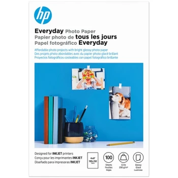 HP CR759A 4" x 6" Glossy Everyday Photo Paper - 100 Sheets