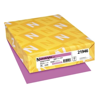 Astrobrights 21946 8 1/2" x 11" Outrageous Orchid Ream of 24 lb. Color Paper - 500 Sheets