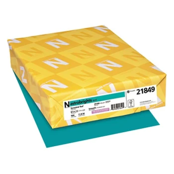 Astrobrights 21849 8 1/2" x 11" Terrestrial Teal Ream of 24 lb. Color Paper - 500 Sheets