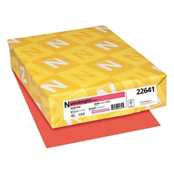 Astrobrights 22641 8 1/2" x 11" Rocket Red Ream of 24 lb. Color Paper - 500 Sheets