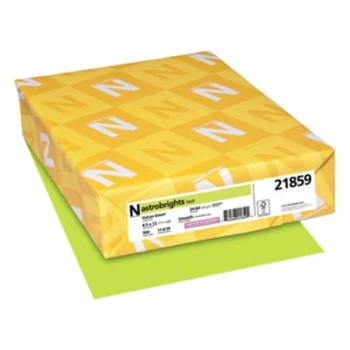 Astrobrights 21859 8 1/2" x 11" Vulcan Green Ream of 24 lb. Color Paper - 500 Sheets