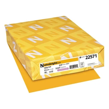 Astrobrights 22571 8 1/2" x 11" Galaxy Gold Ream of 24 lb. Color Paper - 500 Sheets