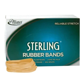 Alliance 24645 Sterling 3 1/2" x 1/4" Crepe #64 Rubber Bands, 24 lb. - 425/Box