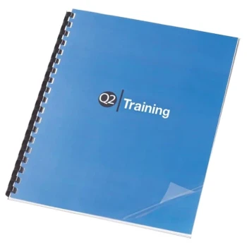 Swingline GBC 2000036 11 1/4" x 8 3/4" Clear Unpunched Binding System Cover - 100/Box