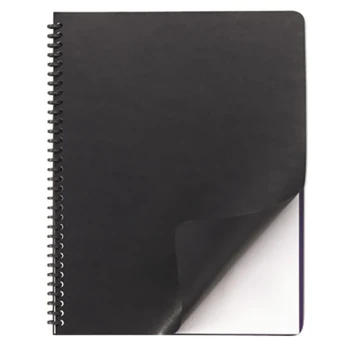 Swingline GBC 2001712 11 1/4" x 8 3/4" Black Leather-Look Binding System Cover - 50/Pack
