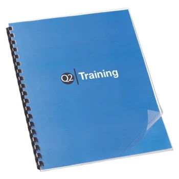 Swingline GBC 2020024 11 1/4" x 8 3/4" Clear Pre-Punched Binding System Cover - 100/Box