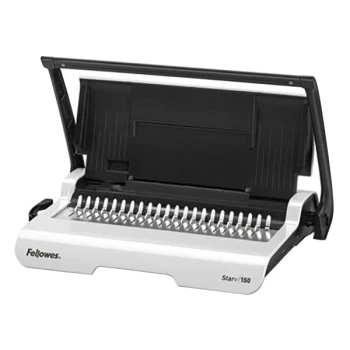 Fellowes 5006501 Star+ White 150-Sheet Manual Comb Binding Machine
