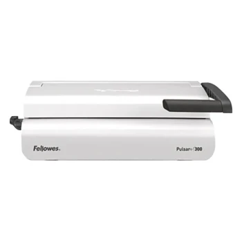 Fellowes 5006801 Pulsar White 300-Sheet Manual Comb Binding Machine
