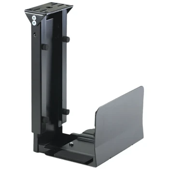 Safco 2176 Ergo-Comfort 7" x 9 1/2" x 14" Black Under CPU Fixed-Mount Stand