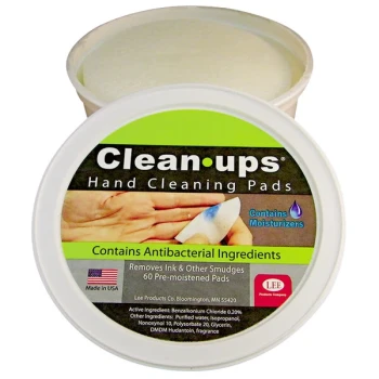 LEE 10145 Clean-Ups 3" Hand Cleaning Wipes - 60/Pack