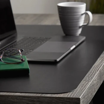 ES Robbins 120758 Natural Origins 36" x 20" Black Vinyl Desk Pad